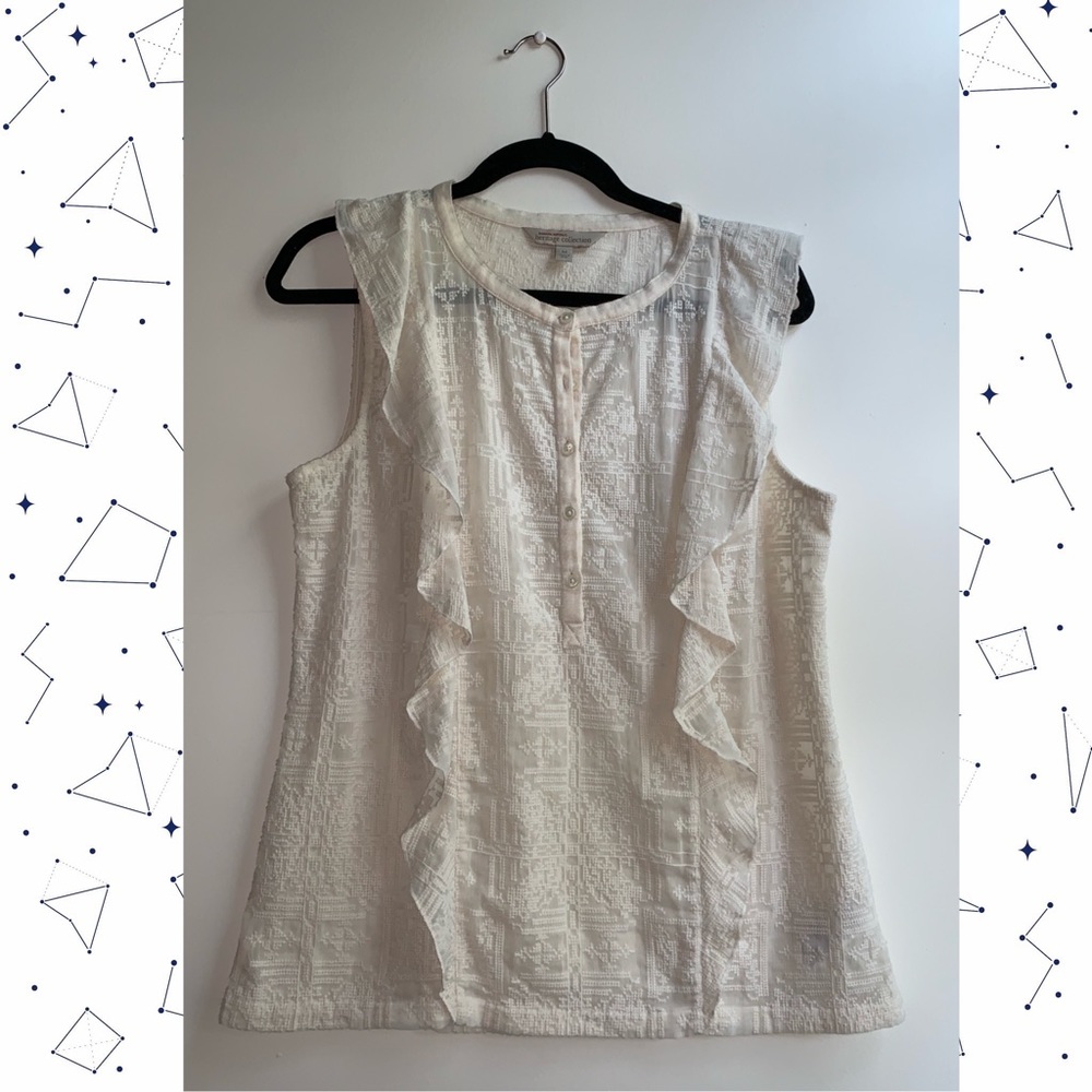 Banana Republic Embroidered Blouse - Ruffles